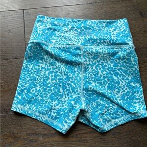 Fleo Blue cheetah Athletic Shorts